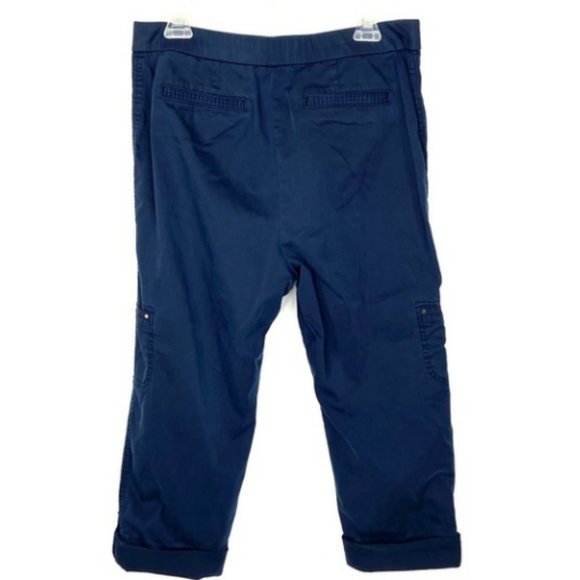 CHICO'S Adjustable Leg Blue Utility Pants - Size 2/Large - Picture 4 of 8